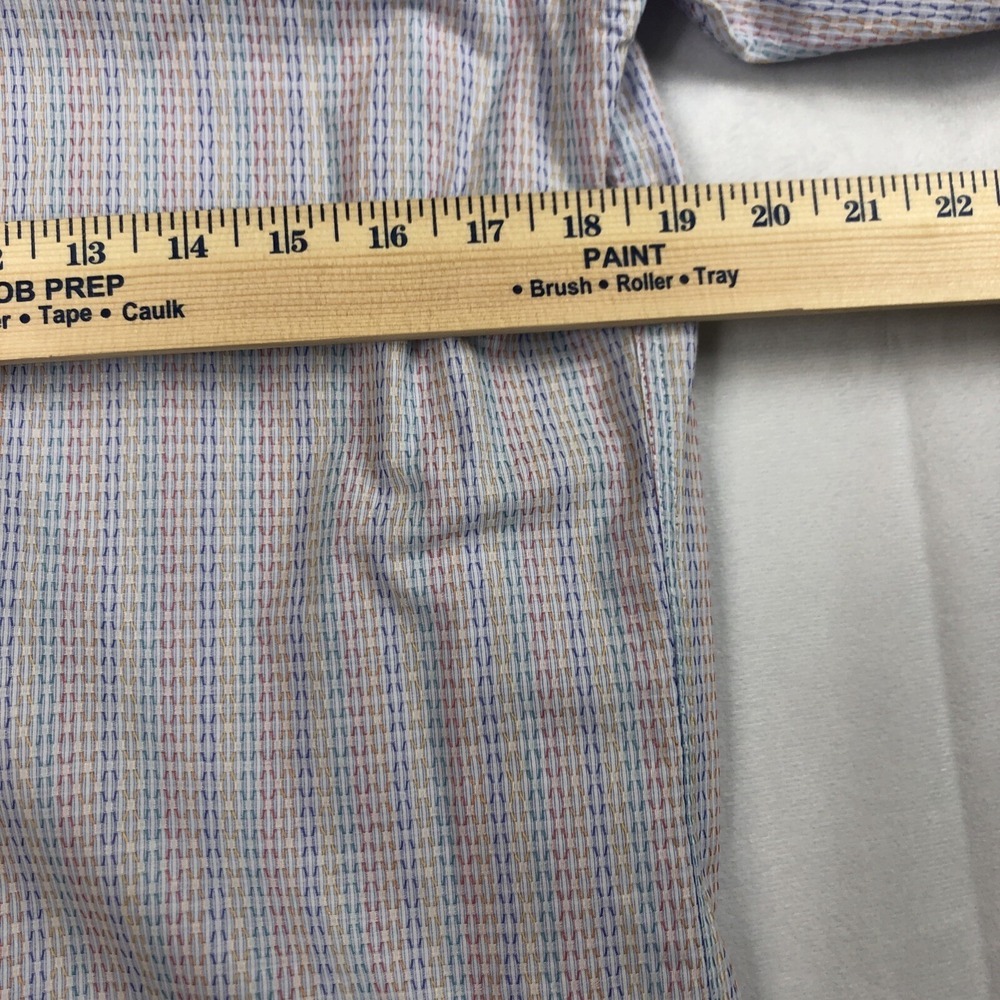 Visconti Black Shirt Men's S Striped Multicolor Flip Cuff Button Up Long Sleeve - Picture 13 of 14